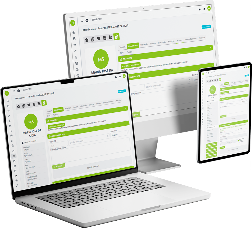 Interface do Sistema ServenSoft